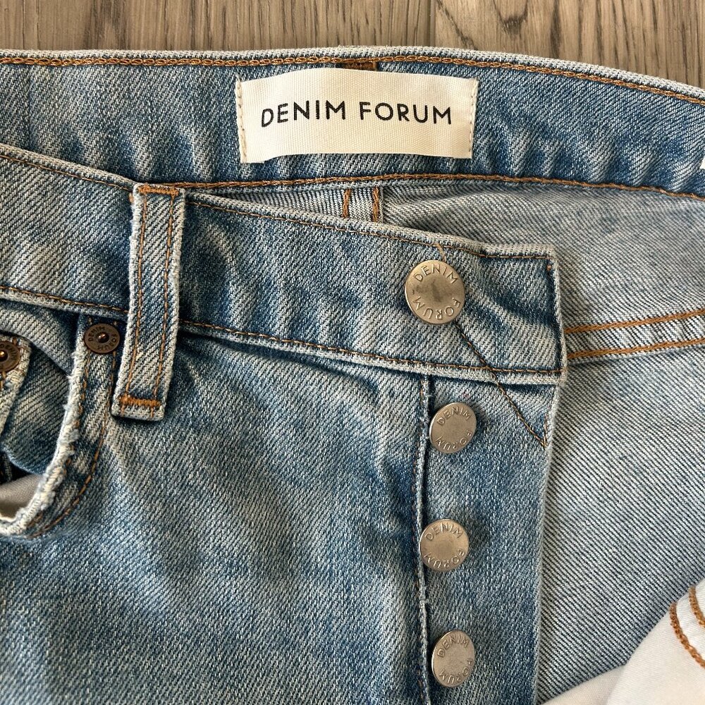 Denim Forum Yoko Mid Rise Skinny Jeans Size 27 28L Organic Cotton - Picture 6 of 12